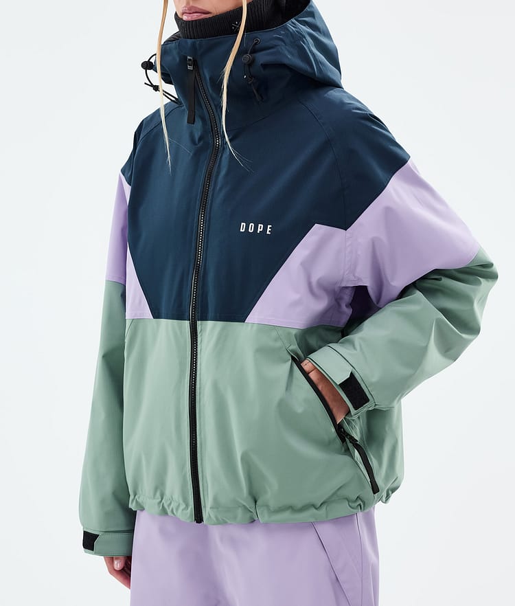 Dope Spartan W Snowboardjacke Damen Sport Dark Blue/Faded Violet/Faded Green, Bild 7 von 8