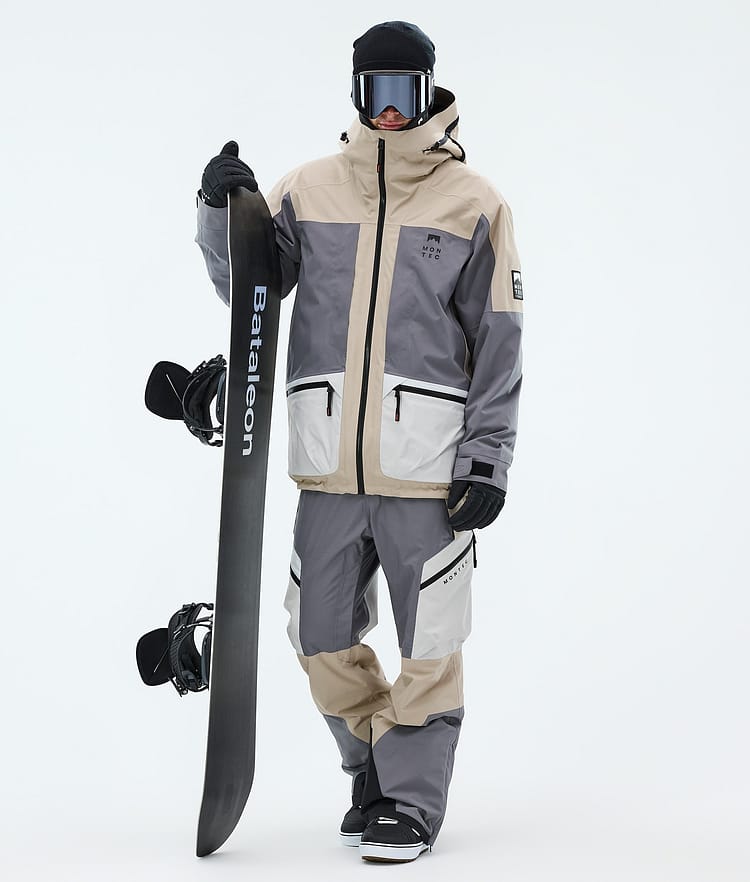 Montec Morpheus Snowboardjacke Herren Sand/Light Pearl/Light Grey, Image 2 of 9