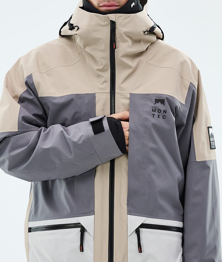 Montec Morpheus Snowboardjacke Herren Sand/Light Pearl/Light Grey, Image 8 of 9