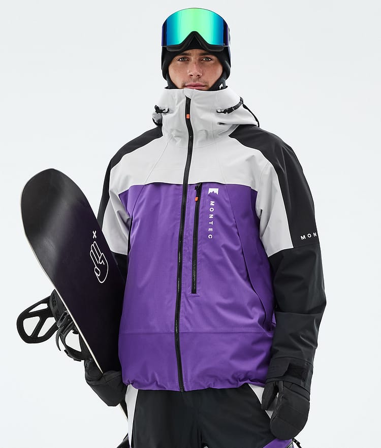 Montec Oracle Snowboardjacke Herren Light Grey/Black/Vivid Purple, Bild 1 von 10