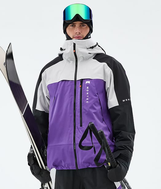 Montec Oracle Skijacke Herren Light Grey/Black/Vivid Purple