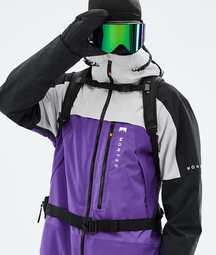 Montec Oracle Skijacke Herren Light Grey/Black/Vivid Purple, Bild 2 von 10