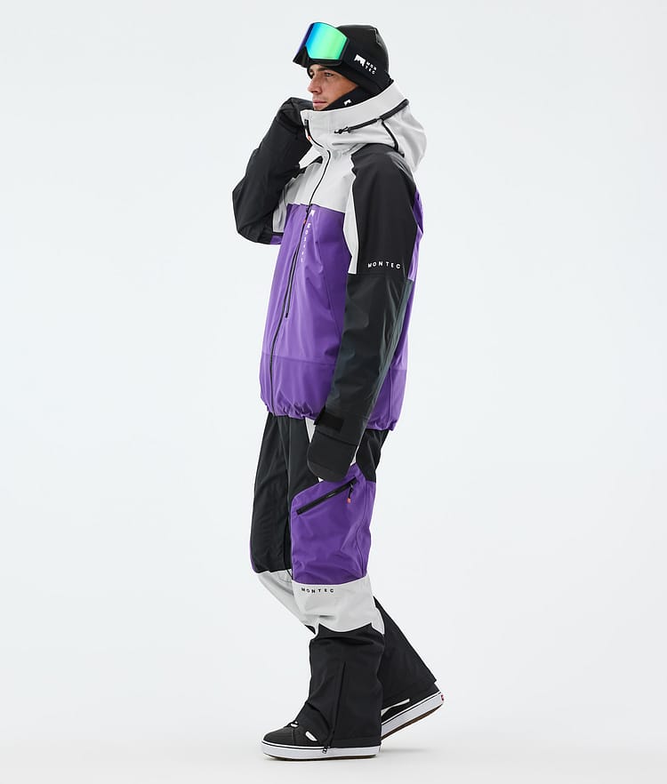 Montec Oracle Snowboardjacke Herren Light Grey/Black/Vivid Purple, Bild 4 von 10