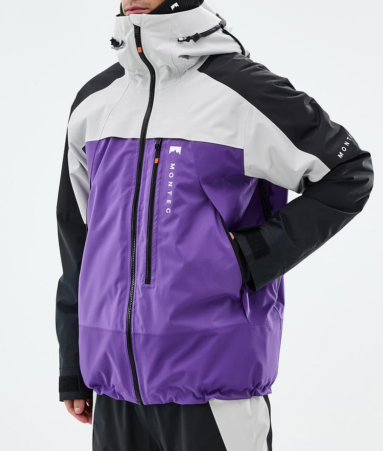 Montec Oracle Skijacke Herren Light Grey/Black/Vivid Purple, Bild 8 von 10