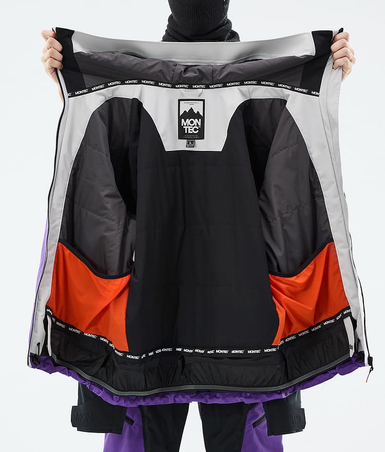 Montec Oracle Skijacke Herren Light Grey/Black/Vivid Purple, Bild 10 von 10