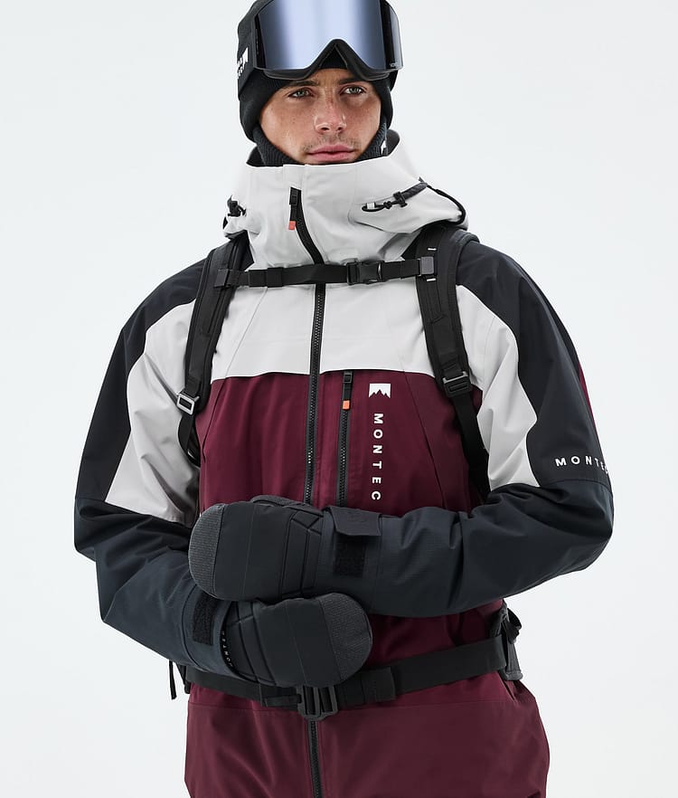Montec Oracle Snowboardjacke Herren Light Grey/Black/Burgundy, Bild 2 von 10