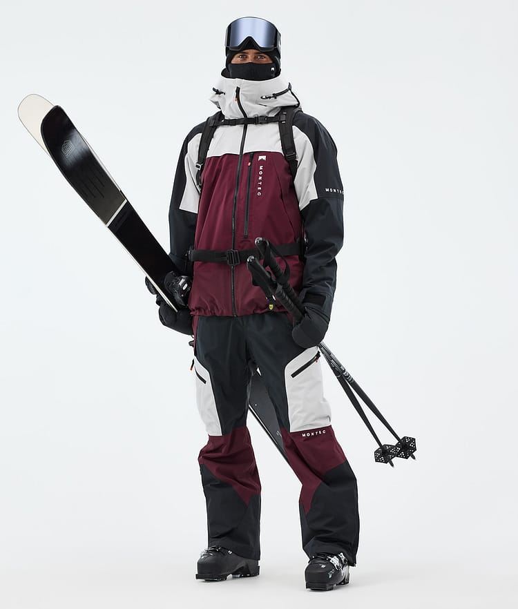Montec Oracle Skijacke Herren Light Grey/Black/Burgundy, Bild 3 von 10