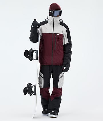 Montec Oracle Snowboard Outfit Light Grey/Black/Burgundy
