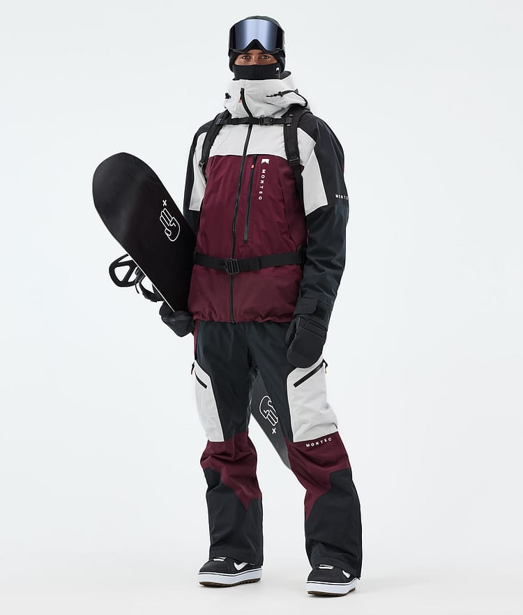 Montec Oracle Snowboardjacke Herren Light Grey/Black/Burgundy, Bild 3 von 10