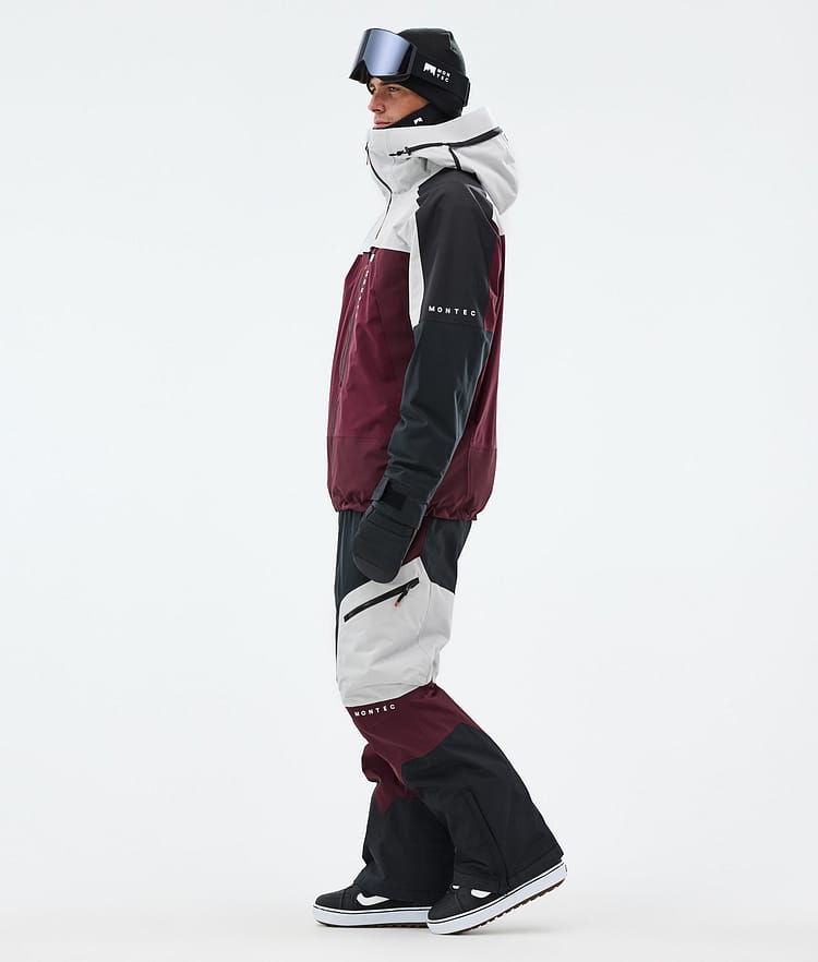 Montec Oracle Snowboardjacke Herren Light Grey/Black/Burgundy, Bild 4 von 10