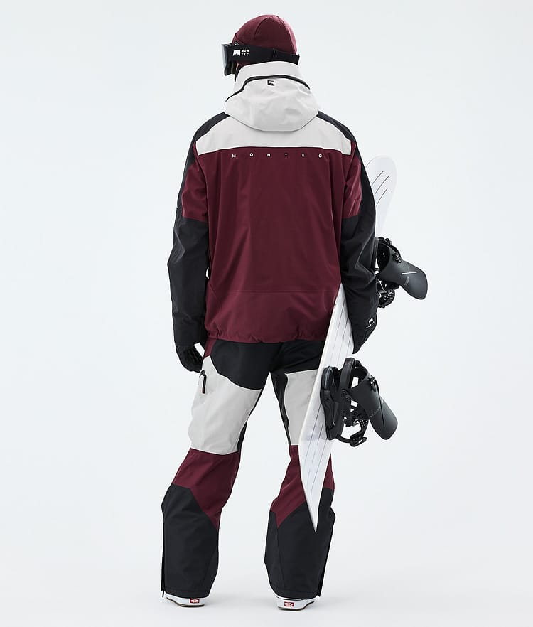Montec Oracle Snowboard Outfit Herren Light Grey/Black/Burgundy, Bild 3 von 3
