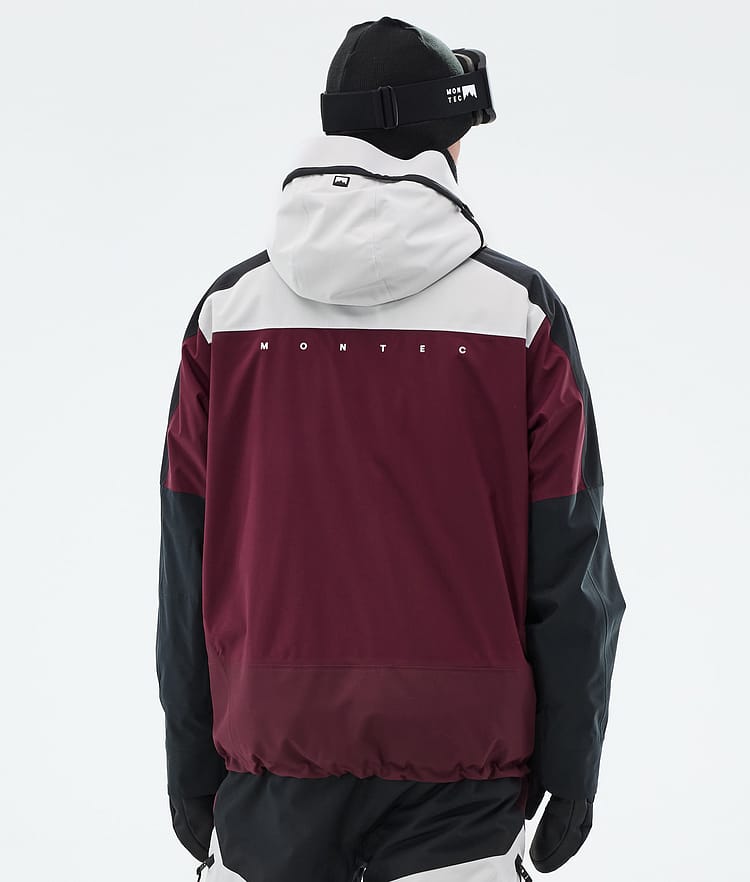 Montec Oracle Skijacke Herren Light Grey/Black/Burgundy, Bild 7 von 10