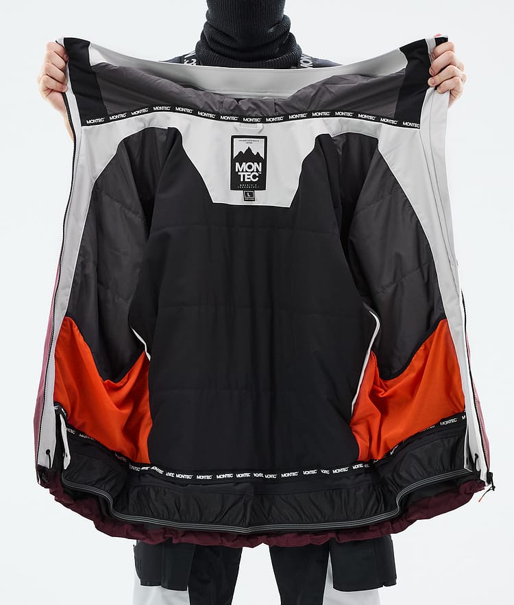 Montec Oracle Snowboardjacke Herren Light Grey/Black/Burgundy, Bild 10 von 10