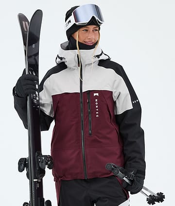 Montec Oracle W Skijacke Light Grey/Black/Burgundy
