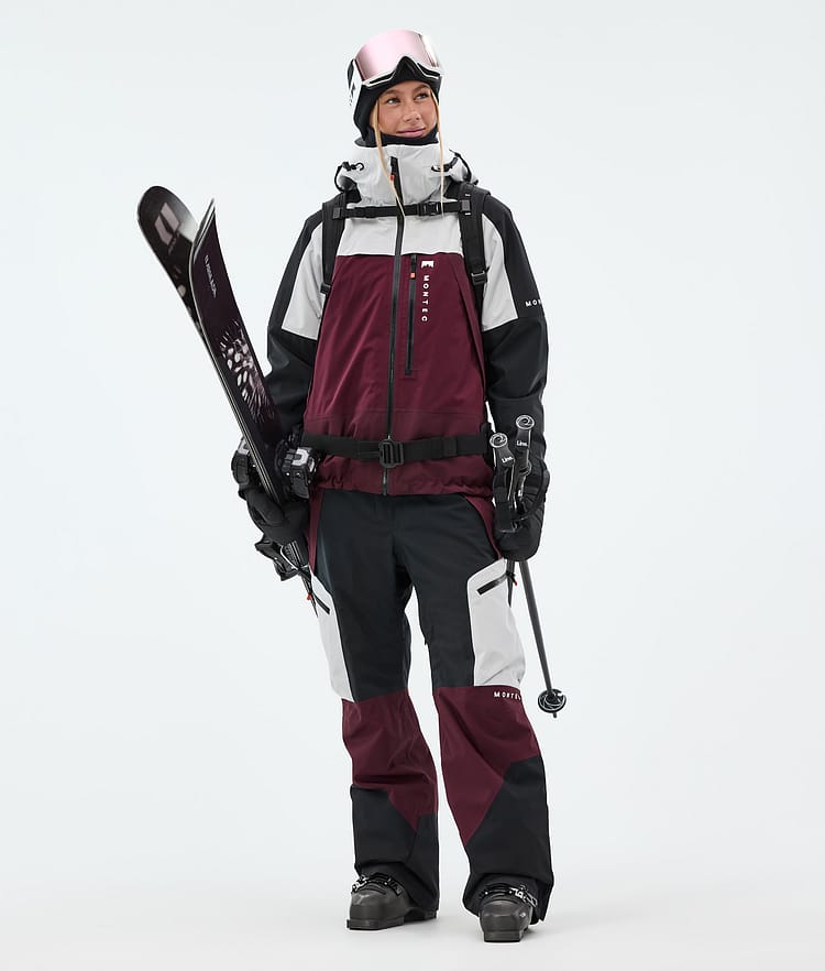 Montec Oracle W Skijacke Damen Light Grey/Black/Burgundy, Bild 3 von 10