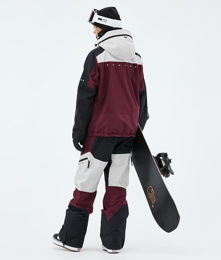Montec Oracle W Snowboardjacke Damen Light Grey/Black/Burgundy, Image 3 of 9