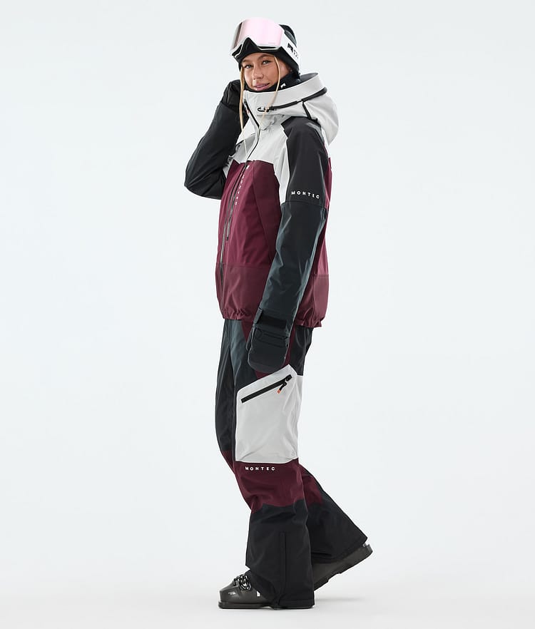 Montec Oracle W Skijacke Damen Light Grey/Black/Burgundy, Bild 4 von 10