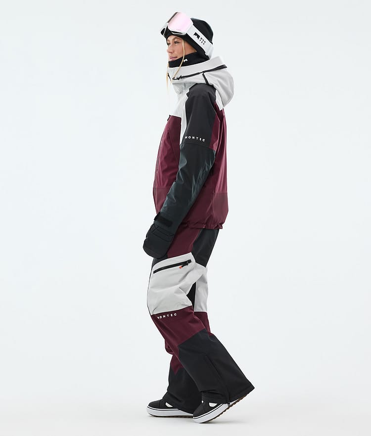 Montec Oracle W Snowboardjacke Damen Light Grey/Black/Burgundy, Bild 4 von 10