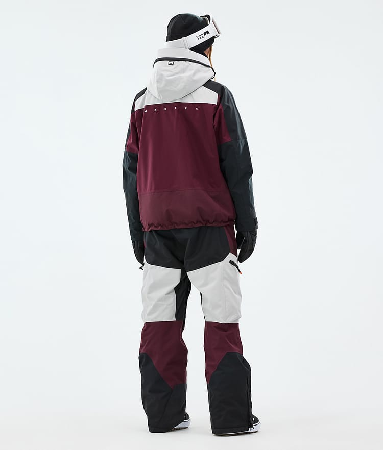 Montec Oracle W Snowboardjacke Damen Light Grey/Black/Burgundy, Bild 5 von 10