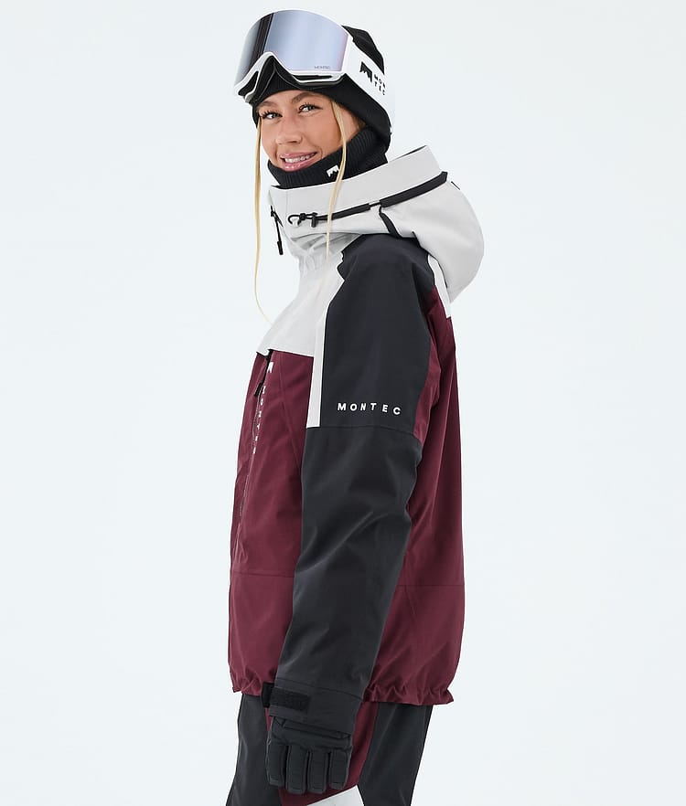 Montec Oracle W Snowboardjacke Damen Light Grey/Black/Burgundy, Image 5 of 9