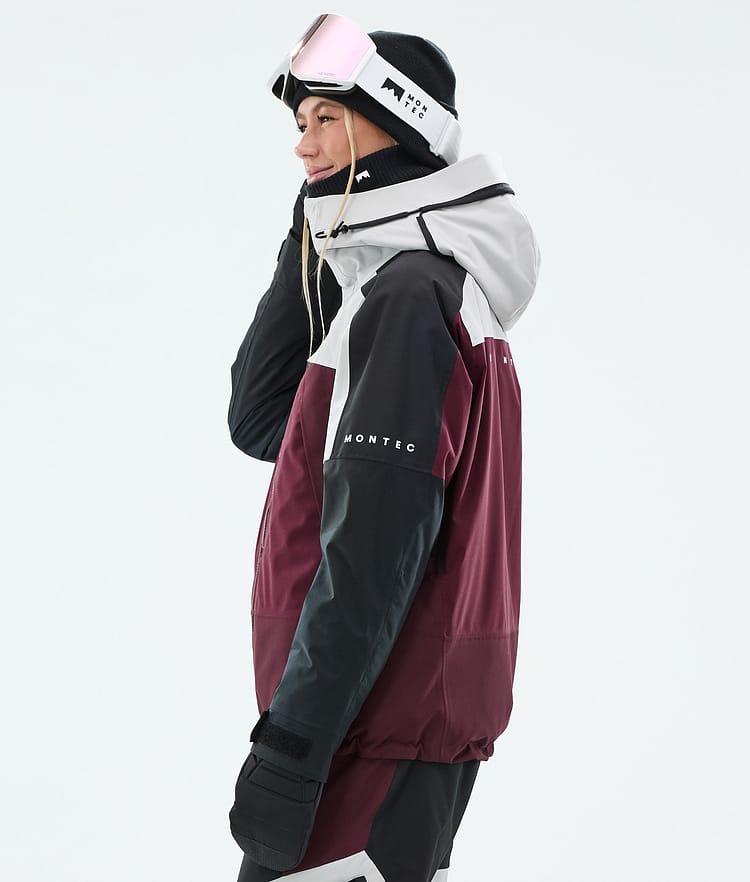 Montec Oracle W Skijacke Damen Light Grey/Black/Burgundy, Bild 6 von 10