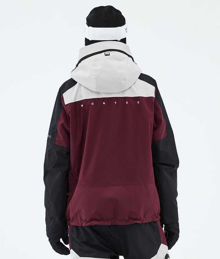 Montec Oracle W Snowboardjacke Damen Light Grey/Black/Burgundy, Image 6 of 9