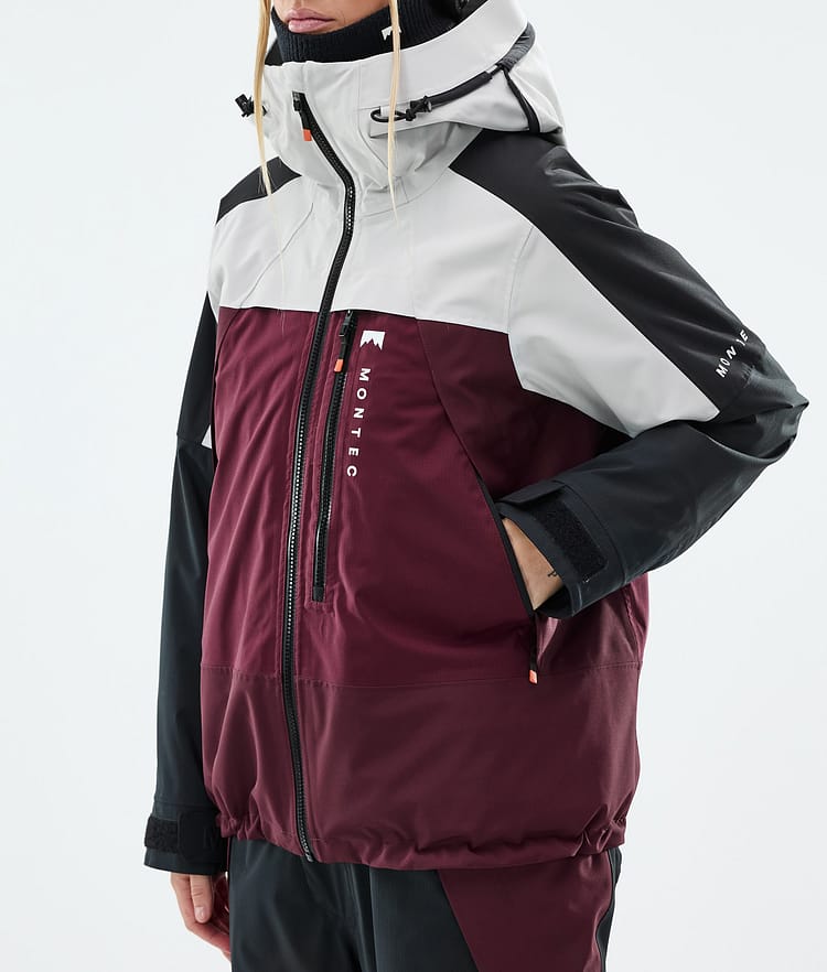 Montec Oracle W Skijacke Damen Light Grey/Black/Burgundy, Bild 8 von 10