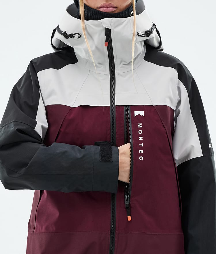 Montec Oracle W Skijacke Damen Light Grey/Black/Burgundy, Bild 9 von 10