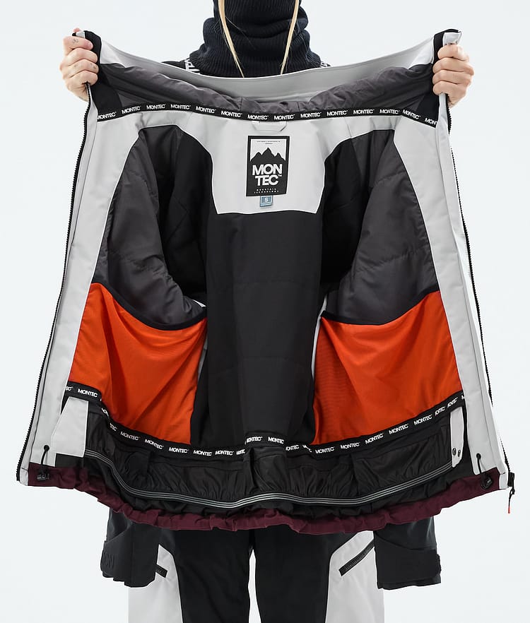 Montec Oracle W Skijacke Damen Light Grey/Black/Burgundy, Bild 10 von 10