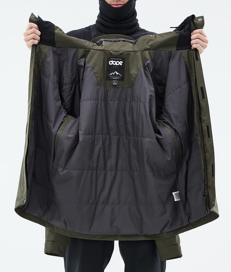 Dope Blizzard Full Zip Skijacke Herren Olive Green, Bild 9 von 9
