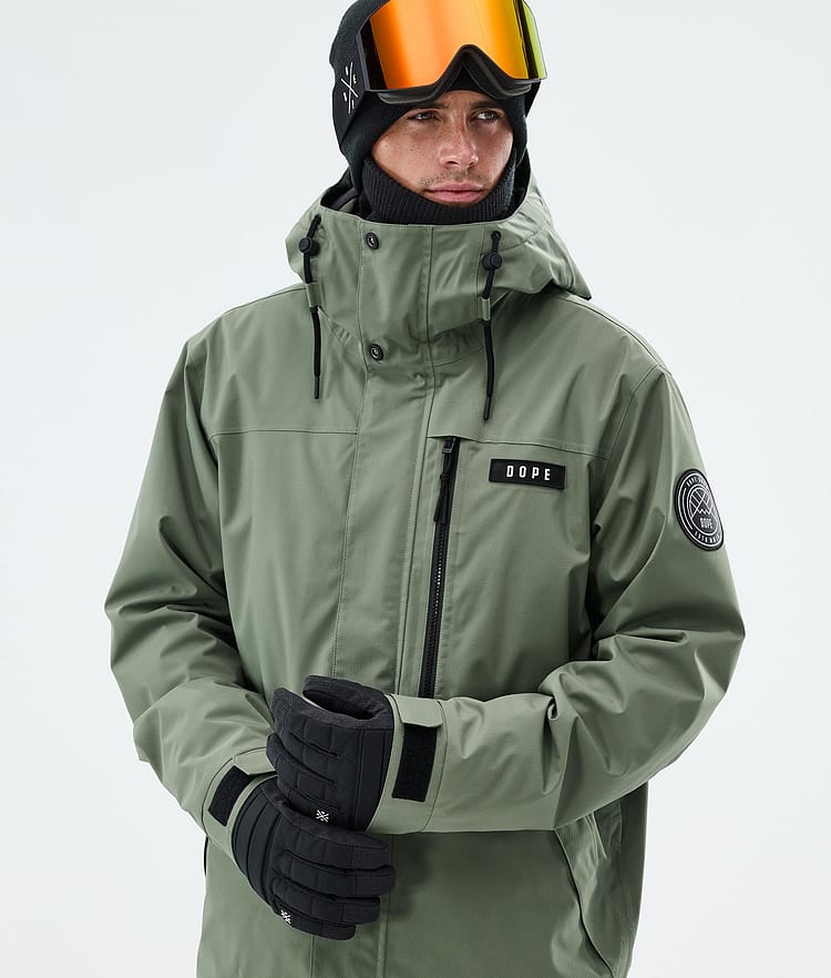 Dope Blizzard Full Zip Snowboardjacke Herren Moss Green, Image 4 of 9