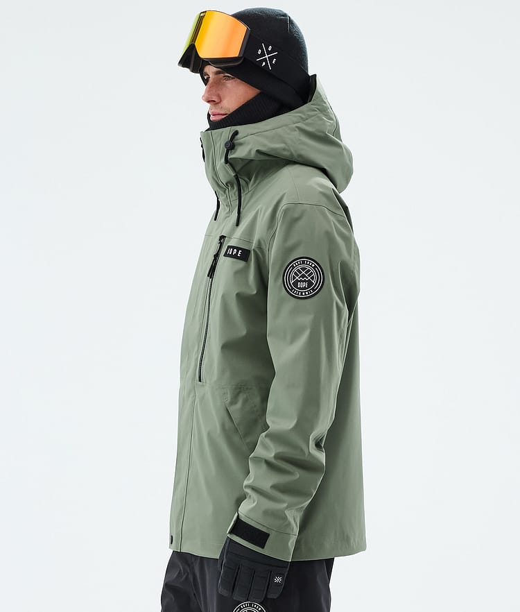 Dope Blizzard Full Zip Snowboardjacke Herren Moss Green, Image 5 of 9