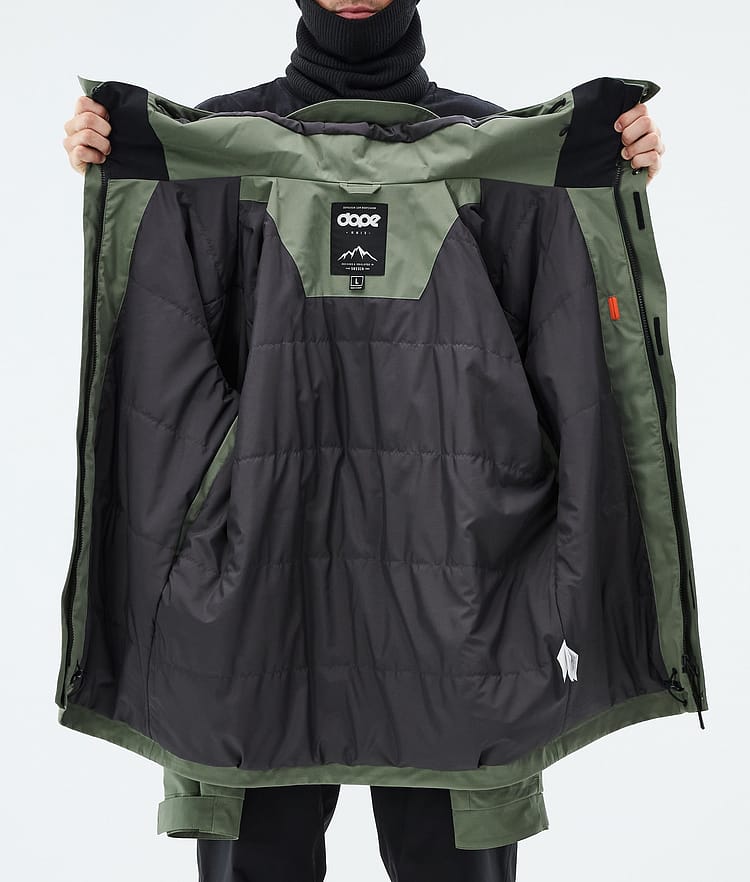 Dope Blizzard Full Zip Skijacke Herren Moss Green, Image 9 of 9