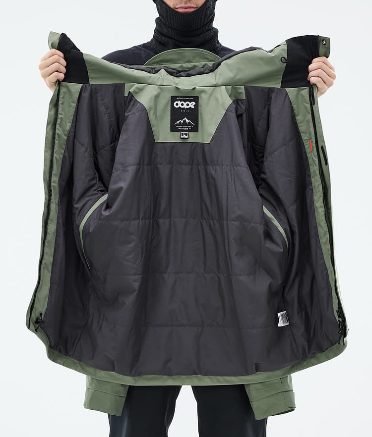 Dope Blizzard Full Zip Skijacke Herren Moss Green, Bild 9 von 9