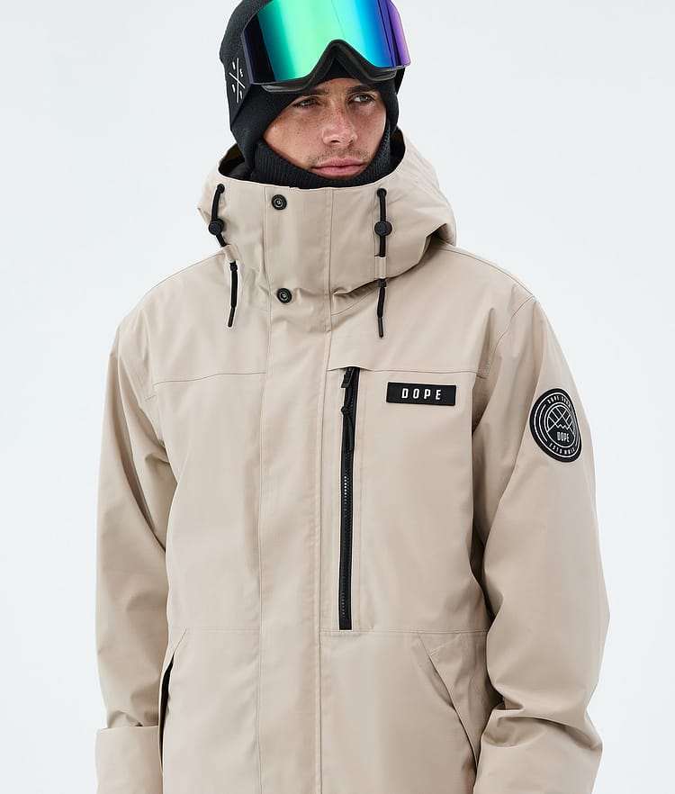 Dope Blizzard Full Zip Skijacke Herren Sand, Image 4 of 9