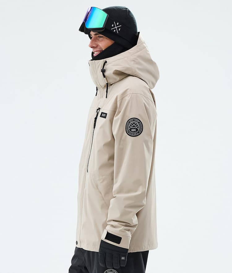 Dope Blizzard Full Zip Snowboardjacke Herren Sand, Image 5 of 9