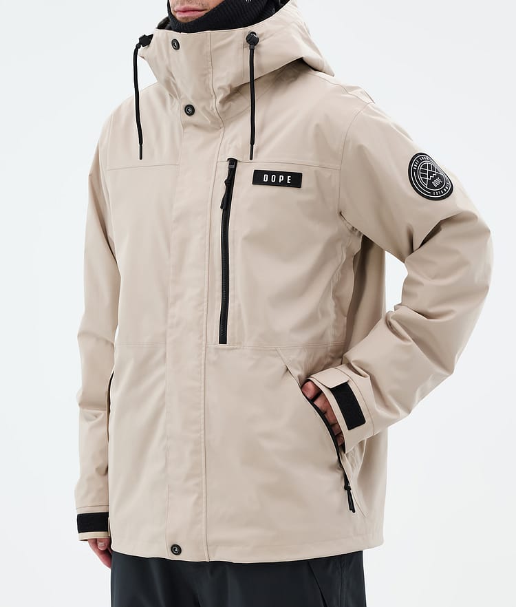 Dope Blizzard Full Zip Snowboardjacke Herren Sand, Bild 7 von 9