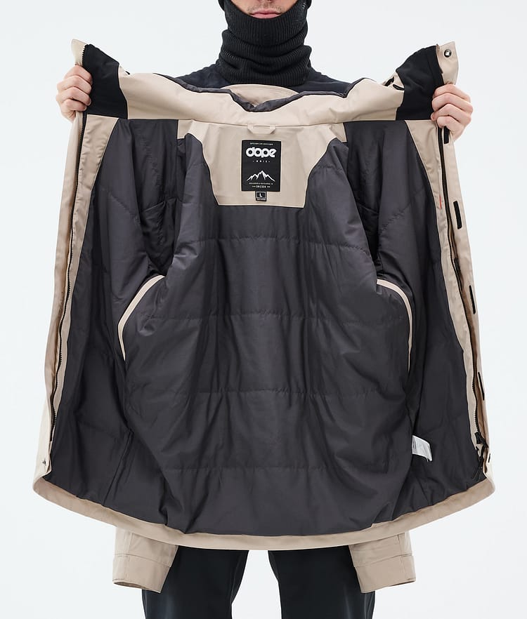Dope Blizzard Full Zip Skijacke Herren Sand, Bild 9 von 9