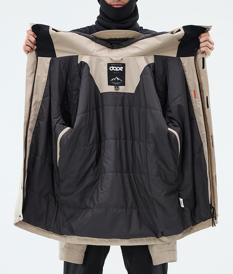 Dope Blizzard Full Zip Snowboardjacke Herren Sand, Image 9 of 9