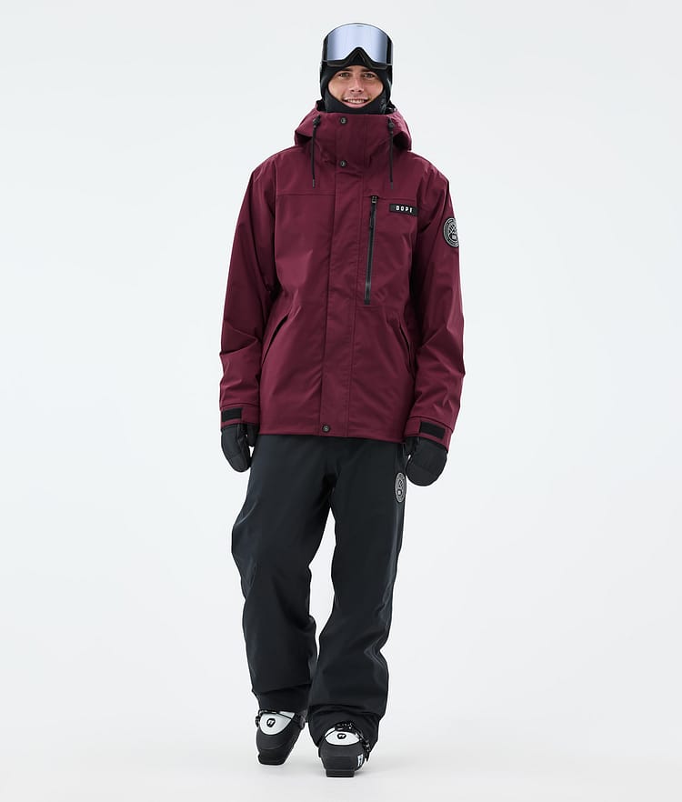 Dope Blizzard Full Zip Skijacke Herren Burgundy, Bild 3 von 10