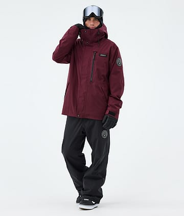 Dope Blizzard Full Zip Snowboard Outfit Burgundy/Black