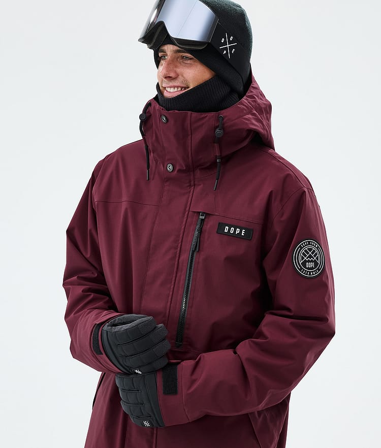 Dope Blizzard Full Zip Skijacke Herren Burgundy, Image 4 of 9