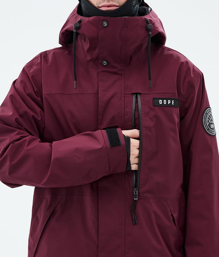 Dope Blizzard Full Zip Snowboardjacke Herren Burgundy, Bild 9 von 10