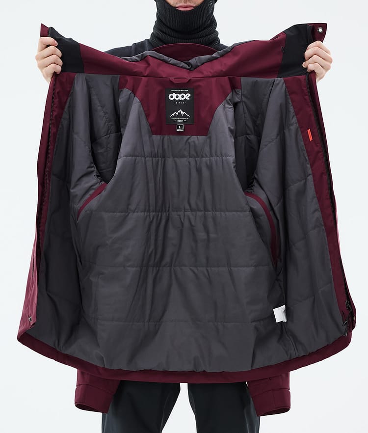 Dope Blizzard Full Zip Snowboardjacke Herren Burgundy, Bild 10 von 10