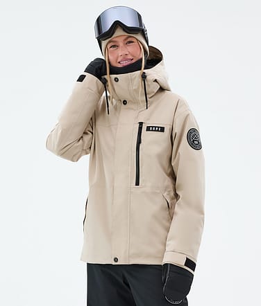 Dope Blizzard W Full Zip Skijacke Damen Sand
