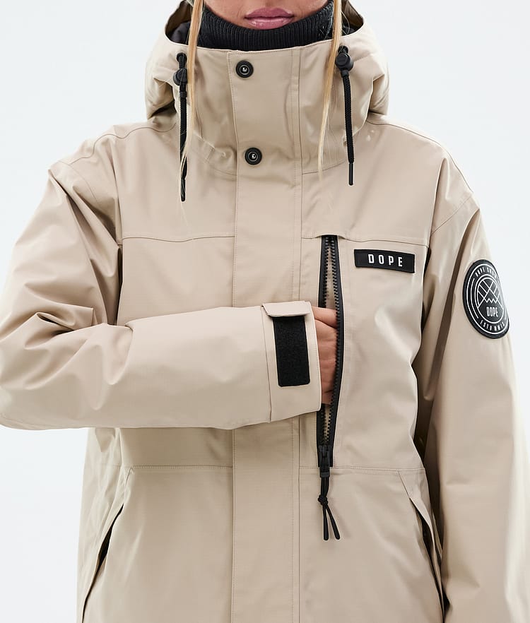 Dope Blizzard W Full Zip Skijacke Damen Sand, Bild 8 von 9