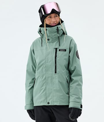 Dope Blizzard W Full Zip Skijacke Faded Green