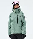 Dope Blizzard W Full Zip Skijacke Damen Faded Green