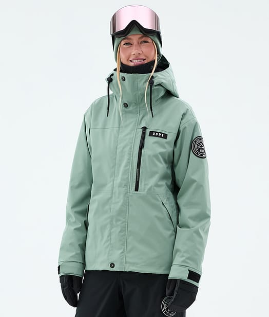 Dope Blizzard W Full Zip Snowboardjacke Damen Faded Green