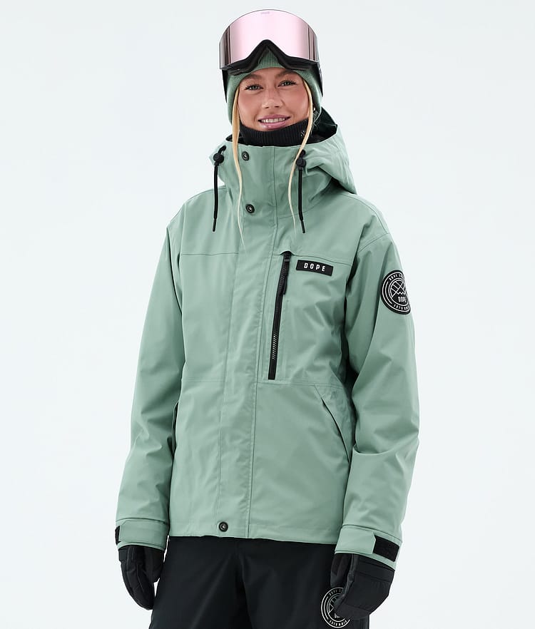 Dope Blizzard W Full Zip Skijacke Damen Faded Green, Bild 1 von 9